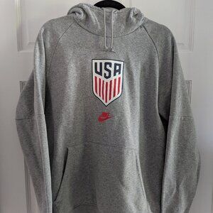 US Soccer Nike Fleece Pullover Hoodie - Gray